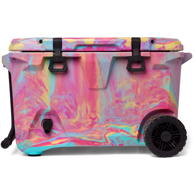 Br Tank 55-Quart Rolling Cooler | Rainbow Swirl - Classic Ready